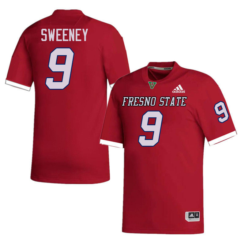 Fresno State Bulldogs #9 Kevin Sweeney College Football Jerseys,Uniforms-Red Fresno State Bulldogs #9 Kevin Sweeney College Football Jerseys,Uniforms-Red